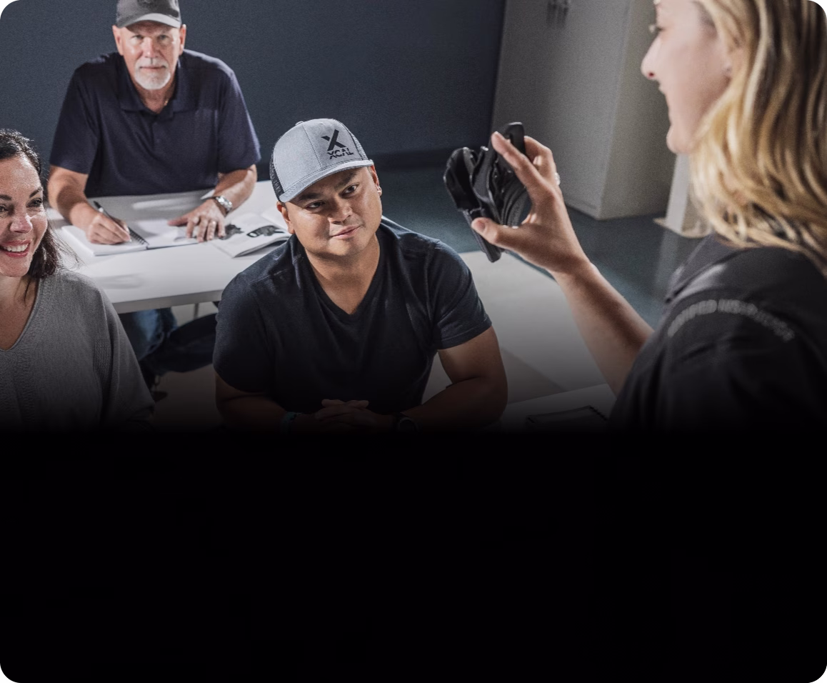 Instructor training students in person