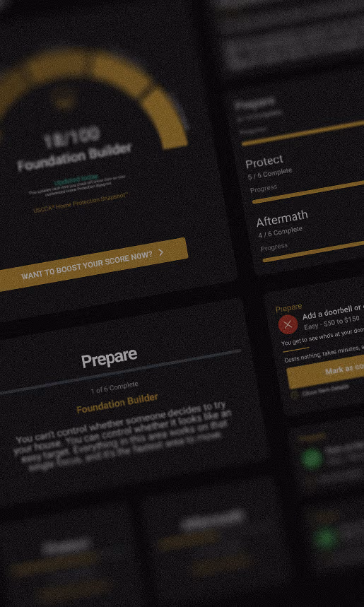 Customized Home Protection Blueprint on a phone