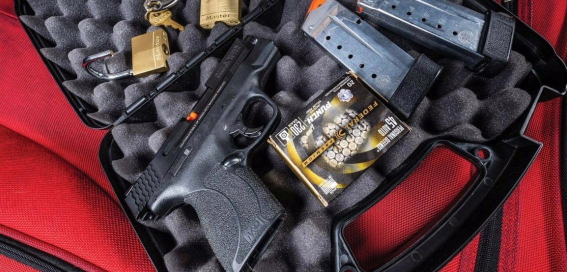Traveling with a firearm.