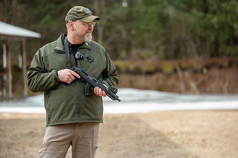 Testing the Ruger 22 Charger at outdoor shooting range