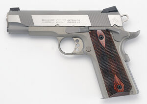 Compact Colt Commander pistol shown as an example of a compact handgun frame size