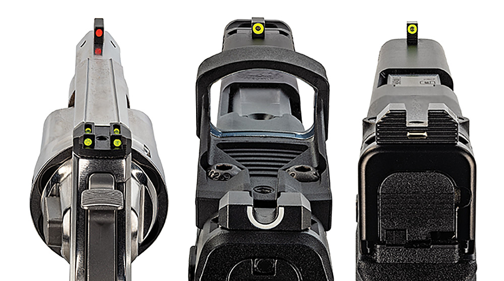 Pistol sights comparison