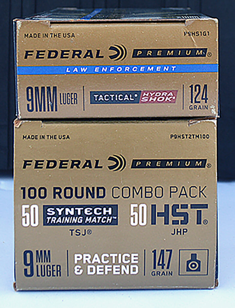 While many shooters prefer the faster 124-grain 9mm for personal defense, the 147-grain load (lower) is perfectly acceptable and is a good defensive load in suppressed firearms.